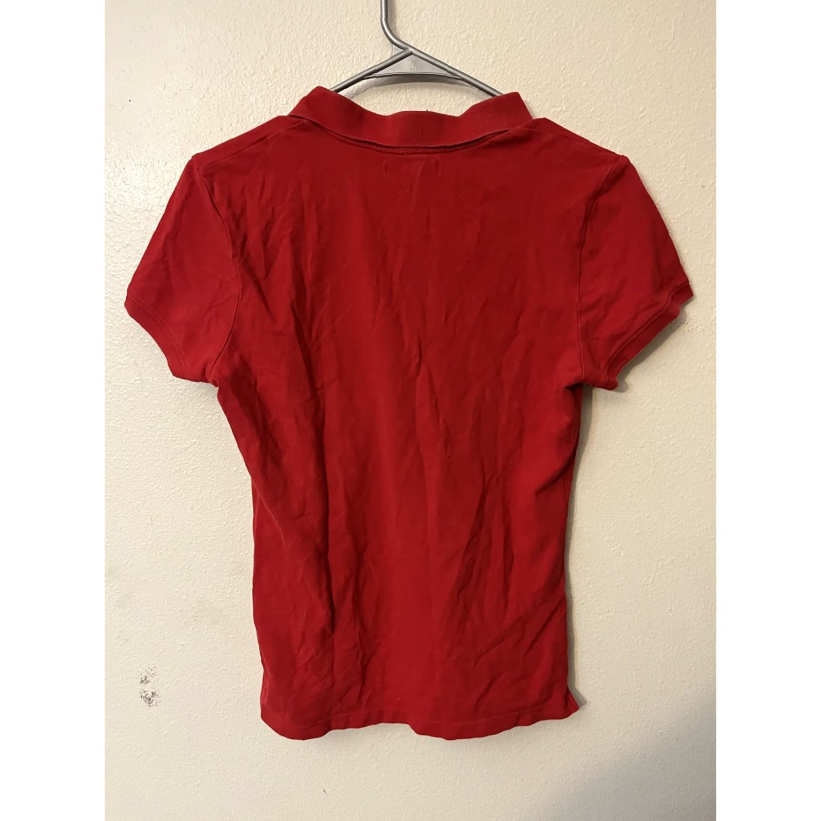 Aeropostale Aeropostale Women's Red Short Sleeve Polo Shirt - Size Large - Solid Casual Fit - Cotton - Accented Bow - Regular Fit Size L / US 10 / IT 46 - 2 Thumbnail