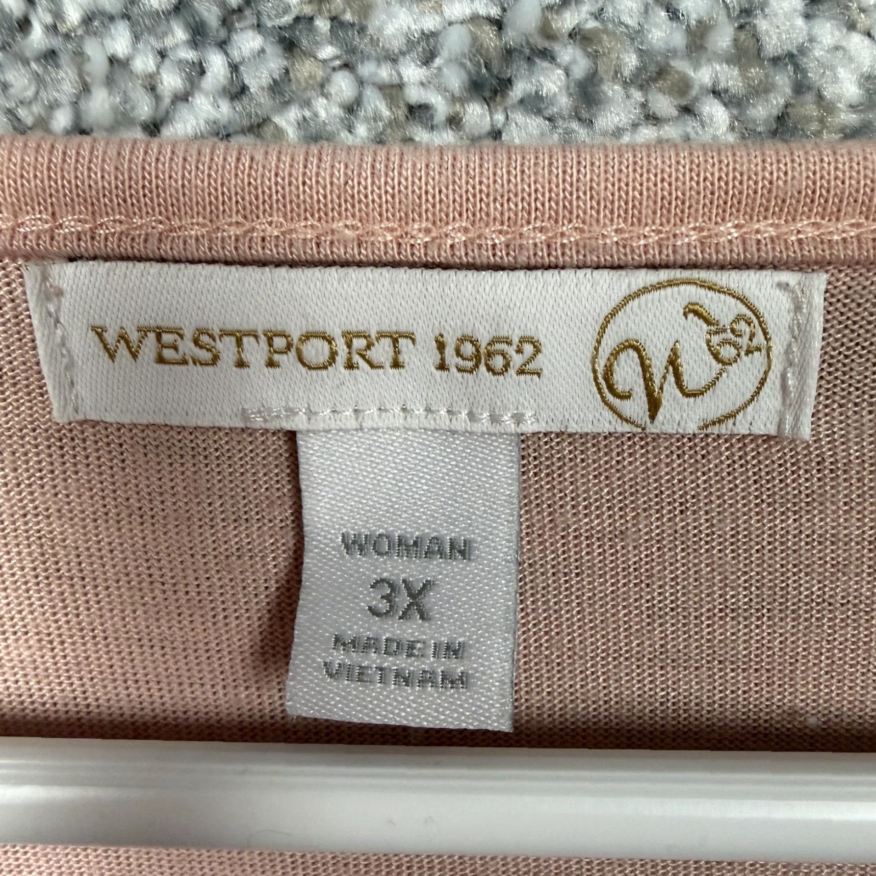 Vintage VINTAGE Westport 1962 Tunic Top Womens 3X Plus Pink Studs Striped Ethereal Shimmer Boho Size XXL / US 16-18 / IT 52-54 - 6 Thumbnail