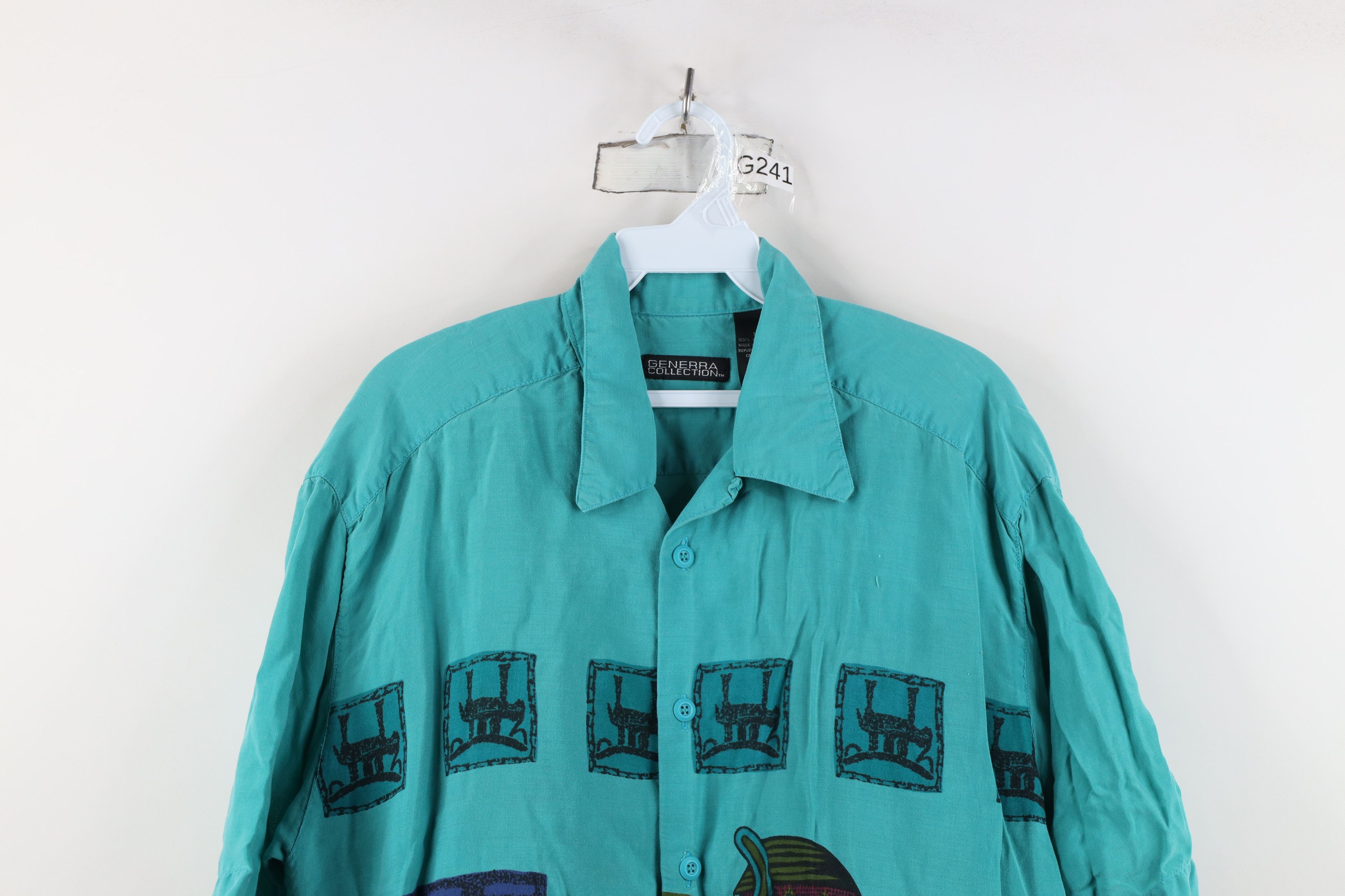 Vintage Vintage 90s Streetwear Cave Art Looped Collar Button Shirt Size US M / EU 48-50 / 2 - 2 Thumbnail