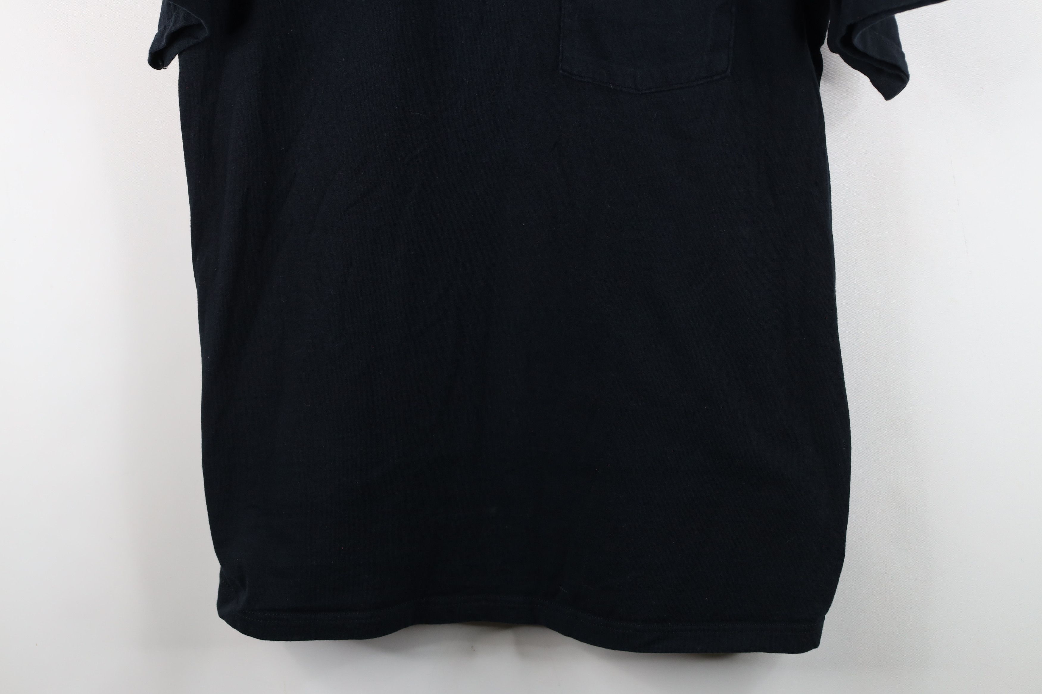 Vintage Vintage 90s Y2K Streetwear Blank Pocket T-Shirt Black Cotton Size US XL / EU 56 / 4 - 3 Thumbnail