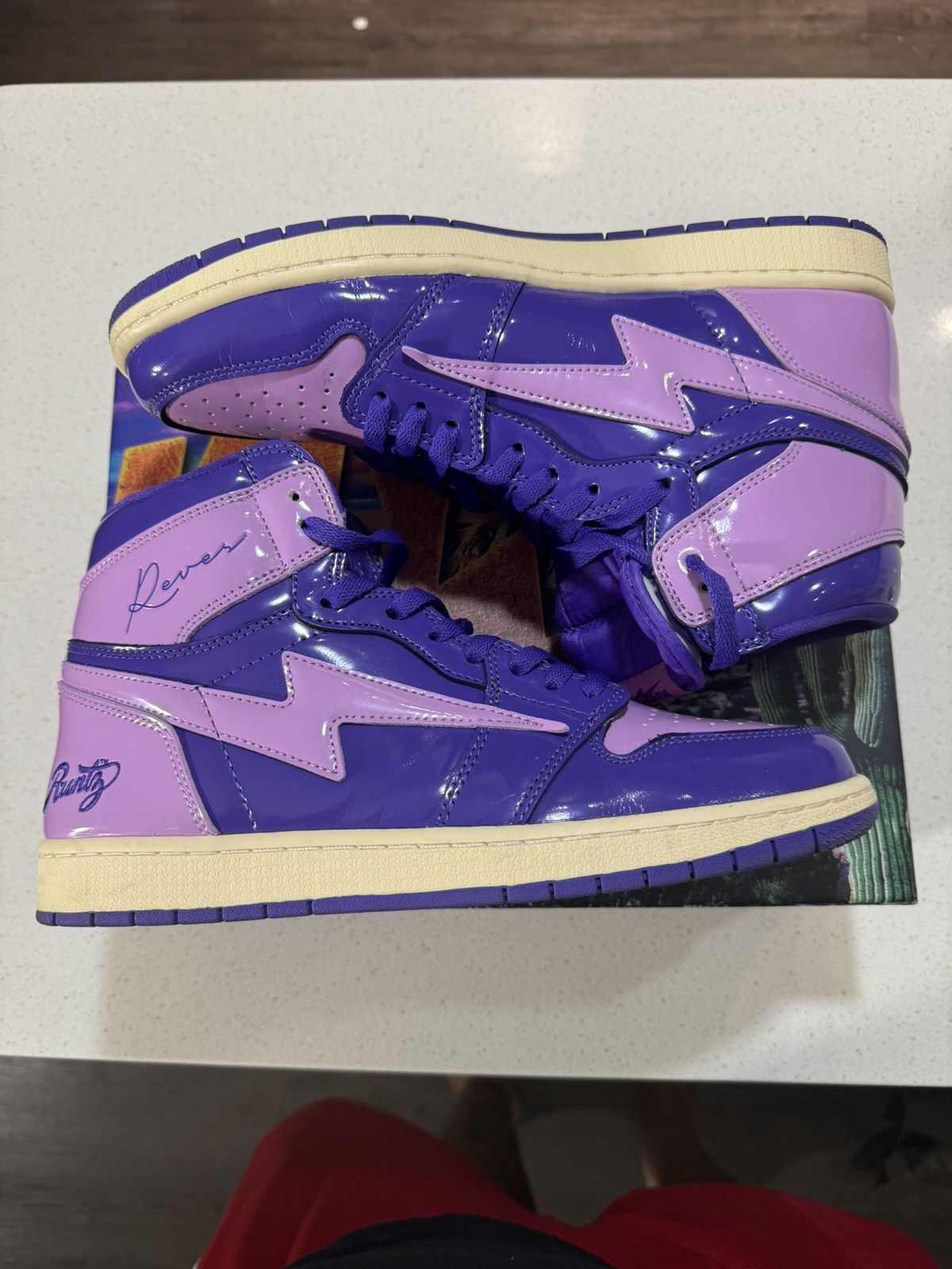 image of Reves Paris Reeves Paris Air Kiy 85 Runtz Shoes in Purple, Men's (Size 11)