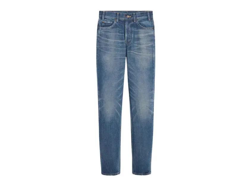 Celine o1bcso1str0526 2N206365M Denim Tess Jeans in Dark Union Wash Size 30" / US 8 / IT 44 - 1 Preview
