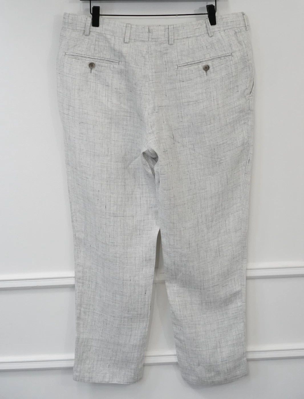 Suitsupply Men Suitsupply Pants 100% Pure Linen Grey Soho Size UK/US42 Size 42R - 2 Thumbnail