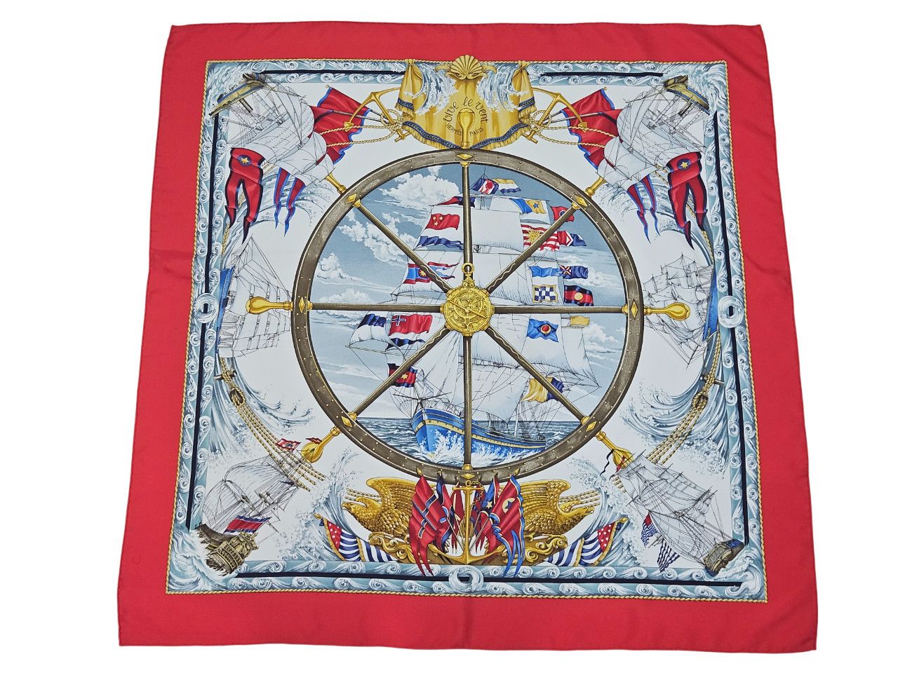 Hermes HERMES Vive le Vent Silk Scarf Size ONE SIZE - 1 Thumbnail