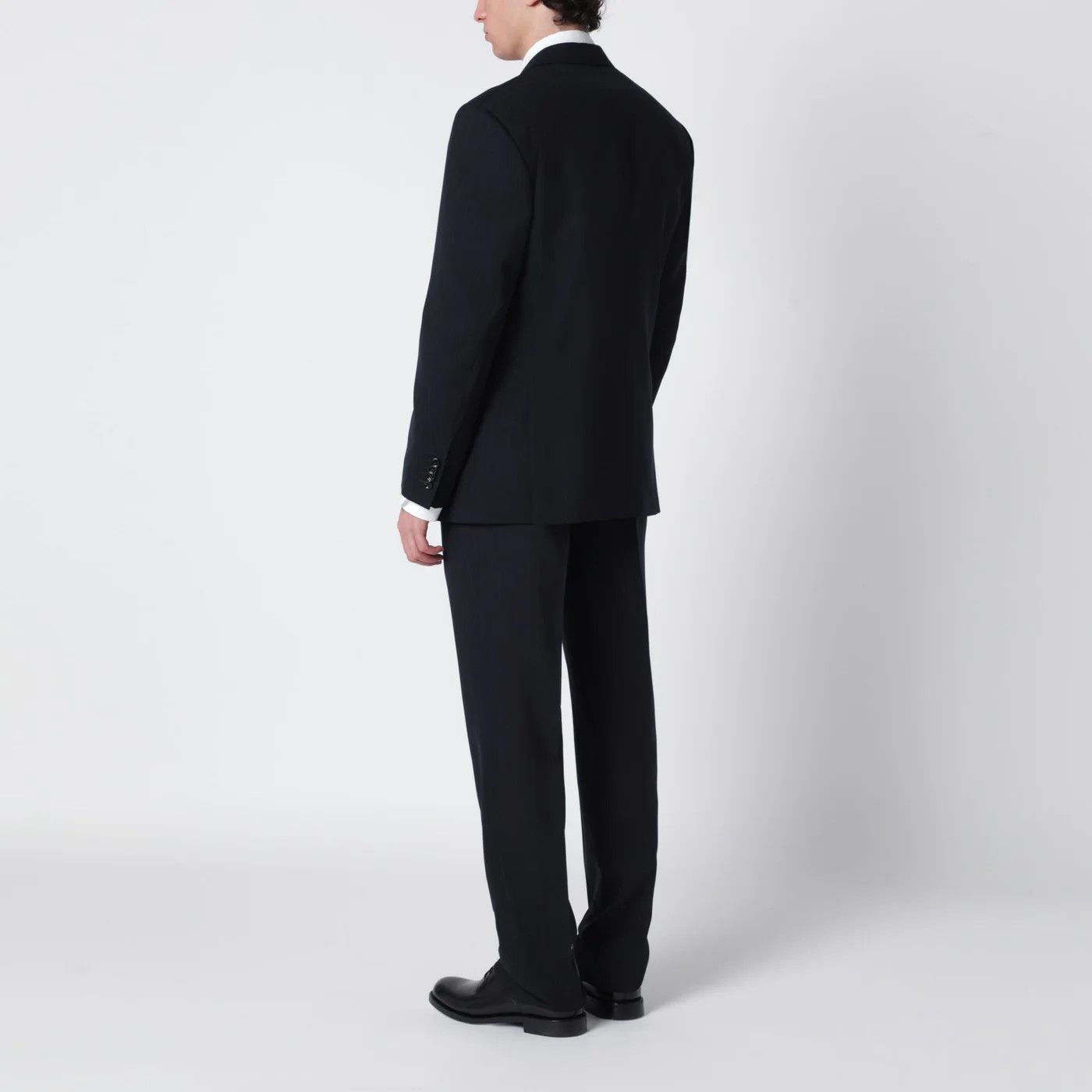 Lardini o1d2blof0526 Pinstripe Wool Single-breasted Suits Navy Blue Size US L / EU 52-54 / 3 - 3 Thumbnail