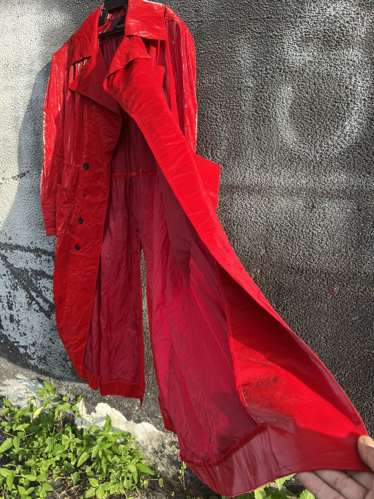 Mugler Belted Glossy Red Trench Coat Size XS / US 0-2 / IT 36-38 - 12 Thumbnail