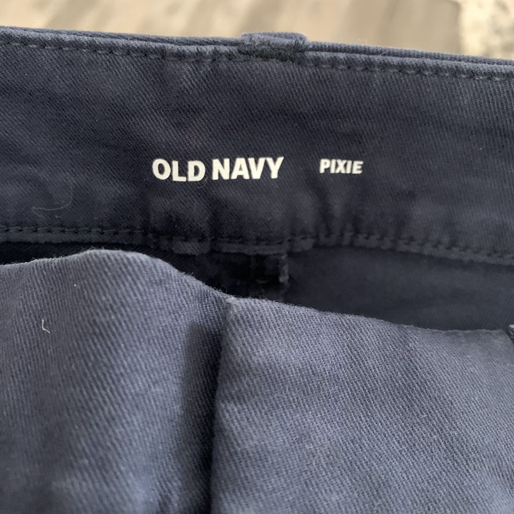 Old Navy VINTAGE not applicable; Old Navy Chino Pants Womens Sz 0 Blue Pixie Mid-Rise Cropped Skinny Leg Trousers Size 25" / US 0 / IT 36 - 2 Thumbnail