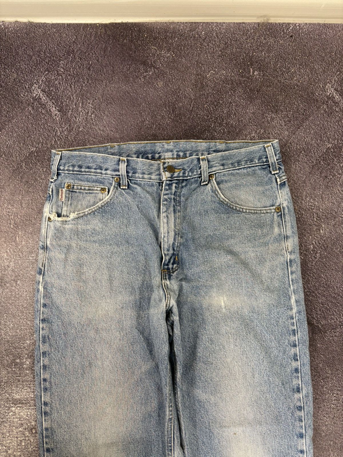 Carhartt Vintage 90s Carhartt USA Faded Washed Baggy Jeans Size US 36 / EU 52 - 7 Thumbnail