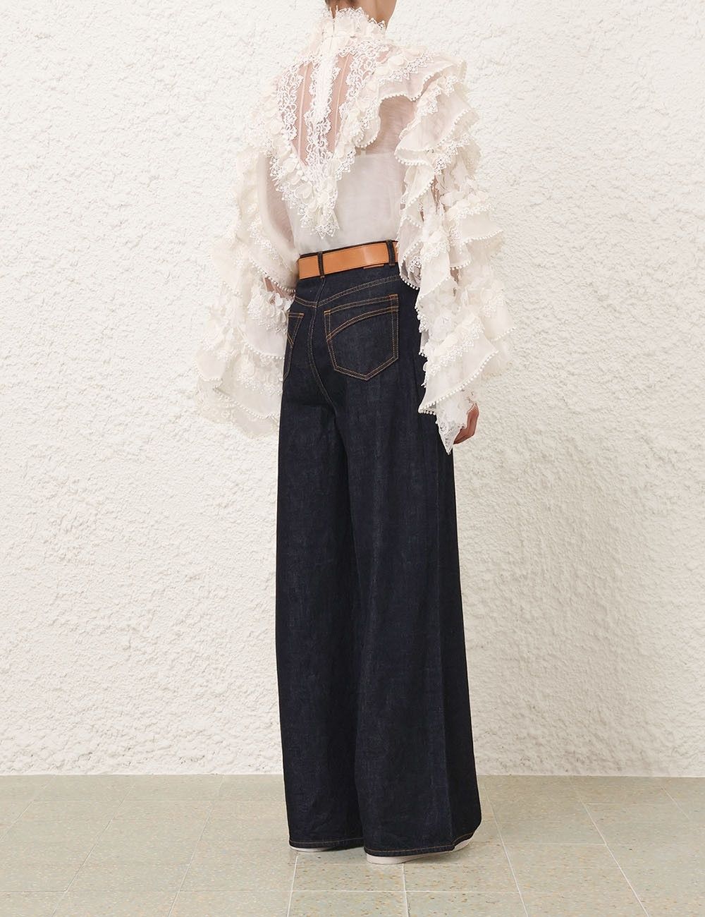 Zimmermann oc11z1025 Crush Straight Jeans in Blue Size 27" / US 4 / IT 40 - 4 Thumbnail