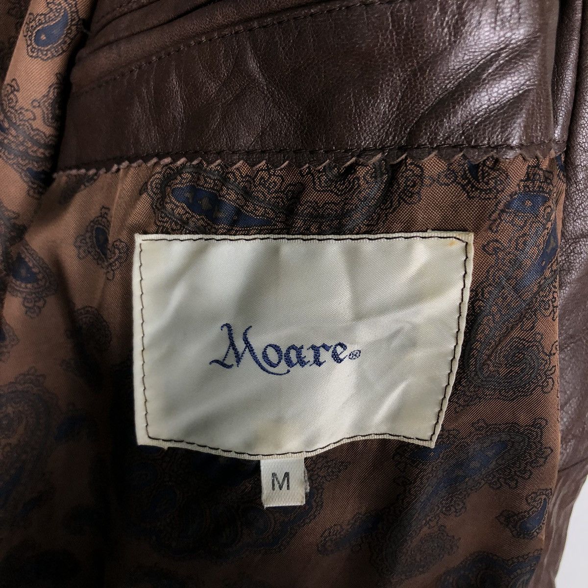 Japanese Brand 🔥Vtg Biker Leather Jacket Moare Japan Issey Miyake Size US M / EU 48-50 / 2 - 19 Thumbnail