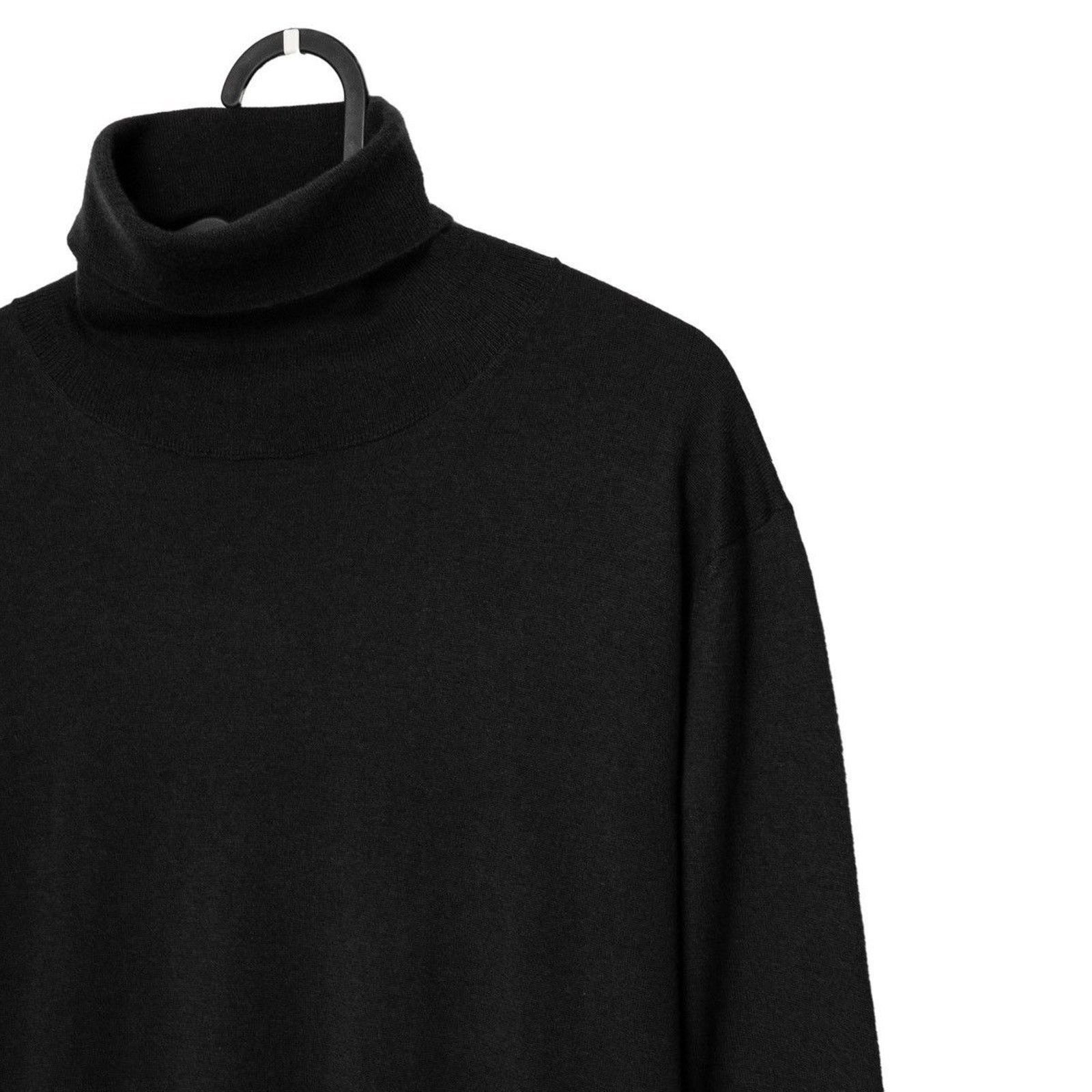 Prada Prada Cashmere Silk Blend Black Turtleneck Sweater Size US L / EU 52-54 / 3 - 2 Thumbnail