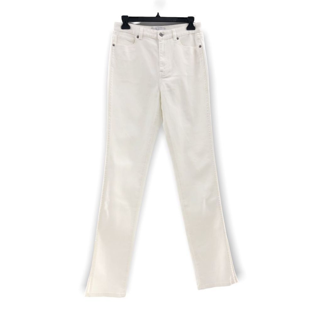 Other Something Navy Nina Denim Pants with Slit in White 6 Size 28" / US 6 / IT 42 - 6 Thumbnail