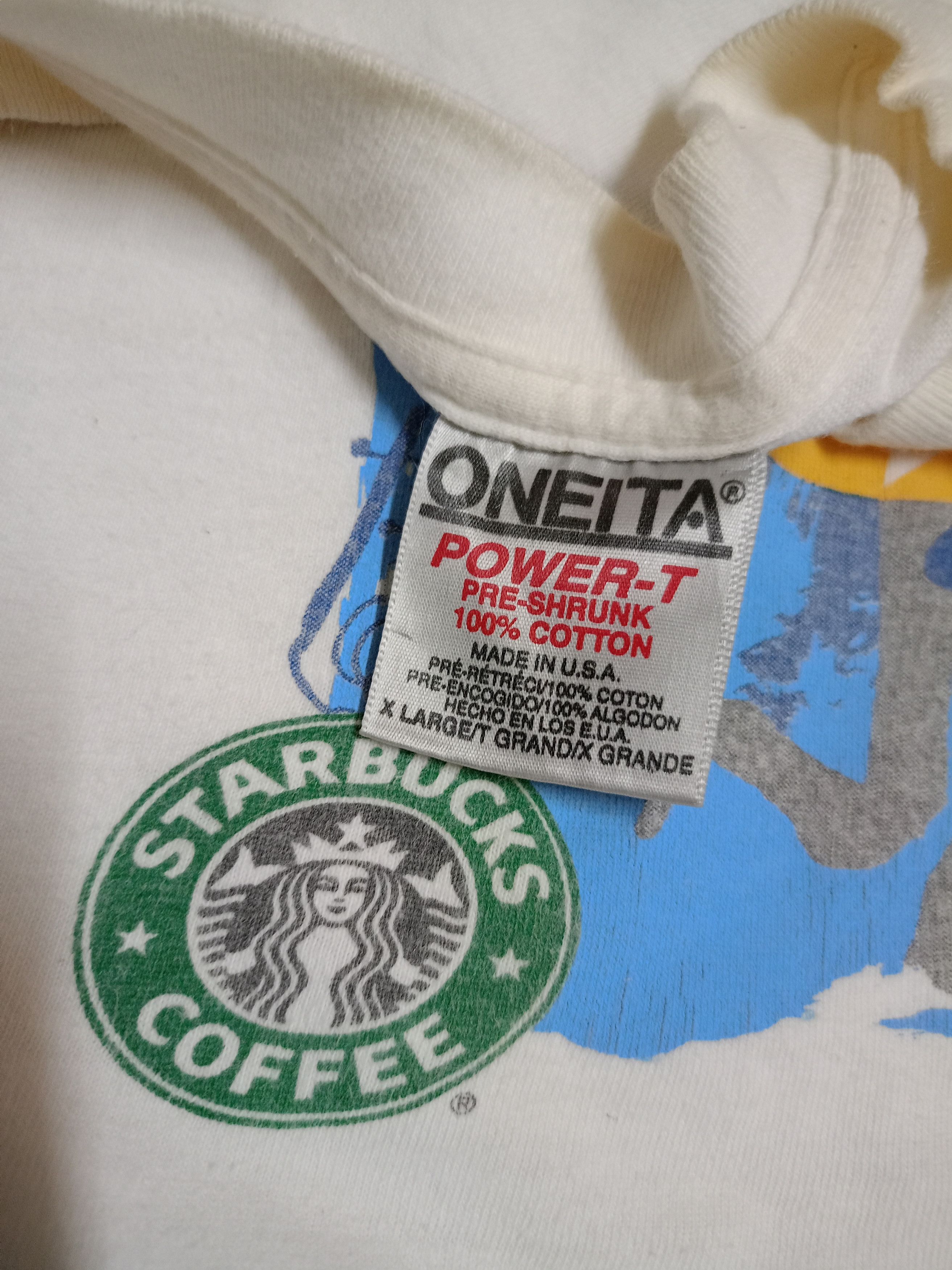 Vintage Vintage Starbucks promo t shirt Size US XL / EU 56 / 4 - 2 Thumbnail