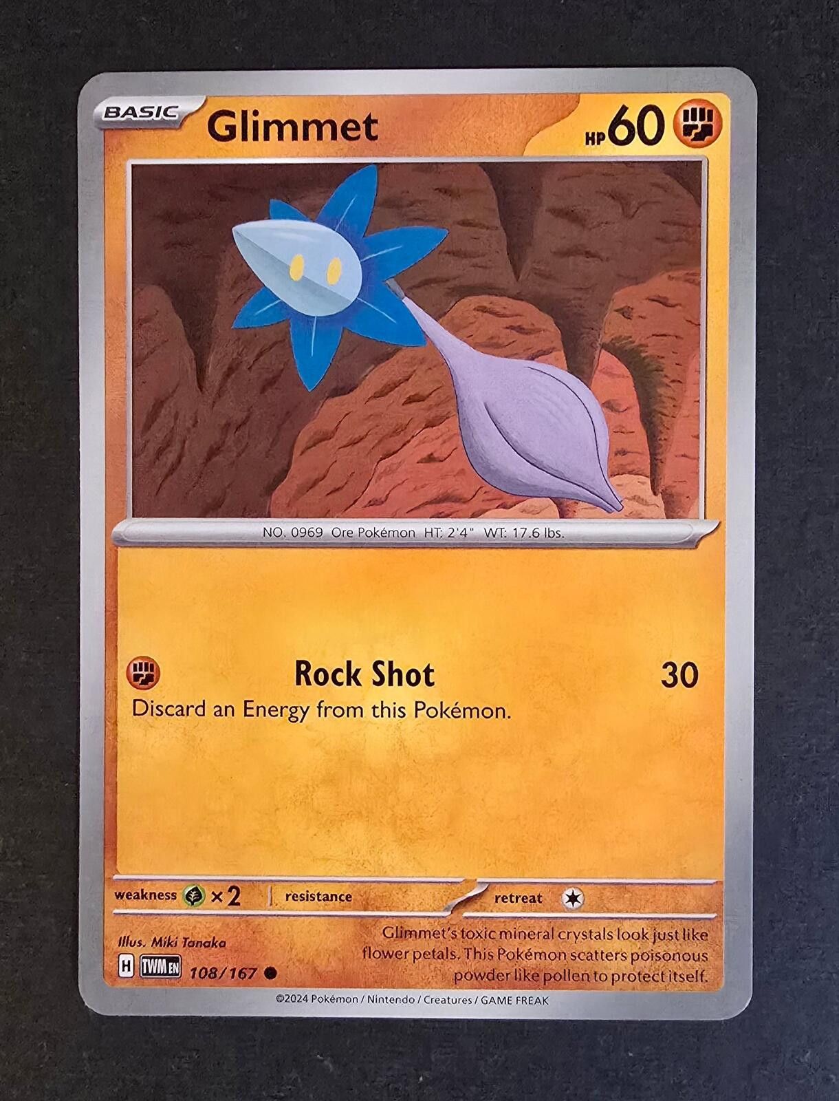 Pokemon Glimmet Pokémon card (#108/167) Twilight Masquerade Size ONE SIZE - 1 Thumbnail