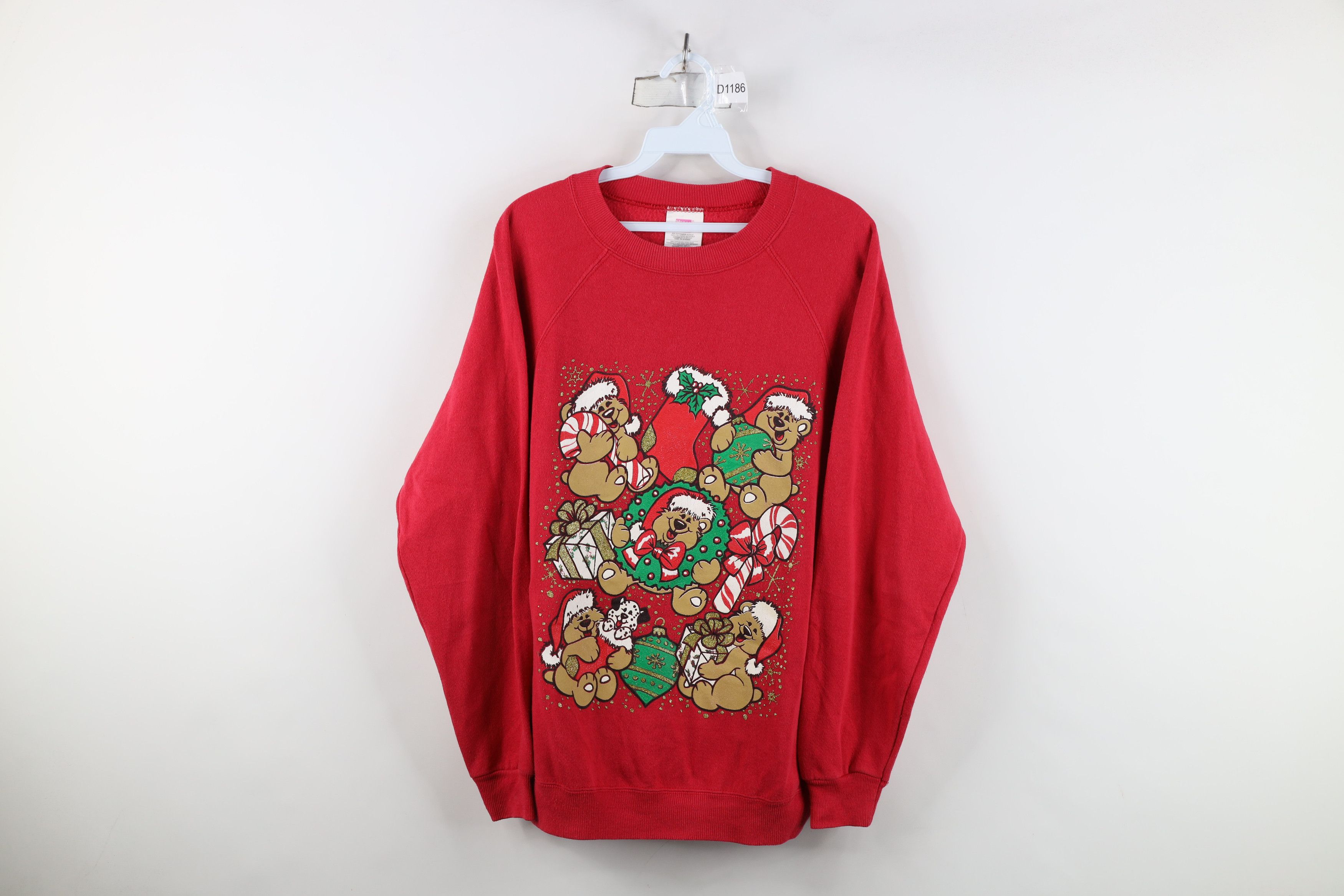 Vintage Vintage 90s Streetwear Bear Puppy Dog Crewneck Sweatshirt Size L / US 10 / IT 46 - 1 Thumbnail