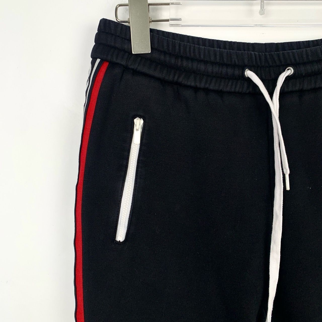 Miu Miu Miu Miu Womens Black Jogger Sweatpants With Red & White Side Size 28" / US 6 / IT 42 - 3 Thumbnail