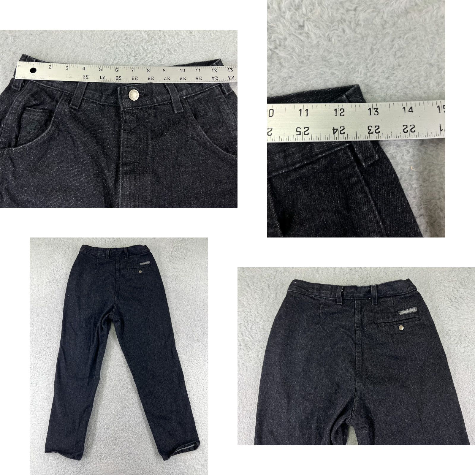 Wrangler VINTAGE Wrangler Jeans Women 12 Black Denim Cotton Blend Stretch 5-Pocket Design Wrangler Size 34" / US 12 / IT 48 - 9 Thumbnail