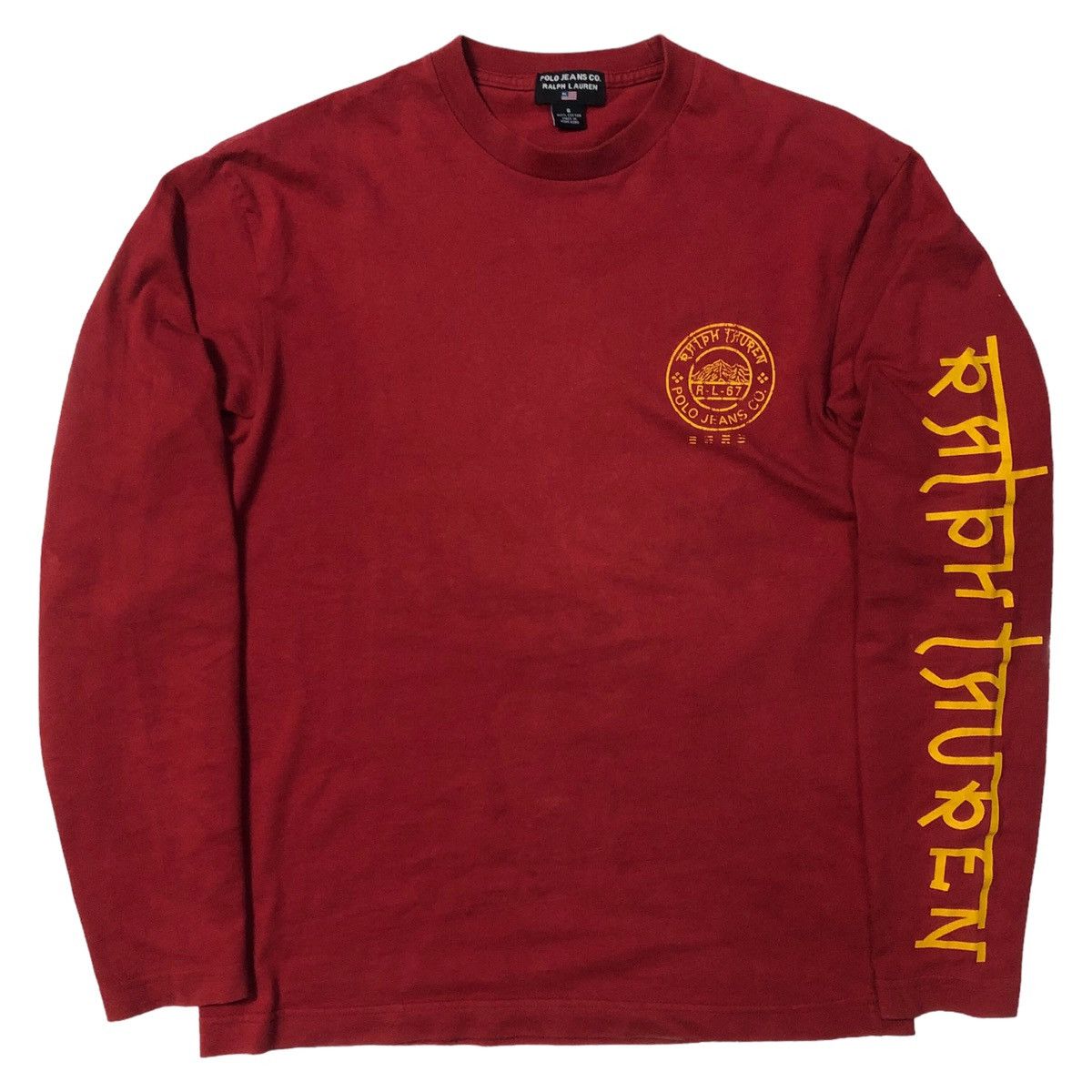 Polo Ralph Lauren Polo Jeans Co Ralph Lauren Spellout Longsleeve Big Logo Size US M / EU 48-50 / 2 - 2 Thumbnail