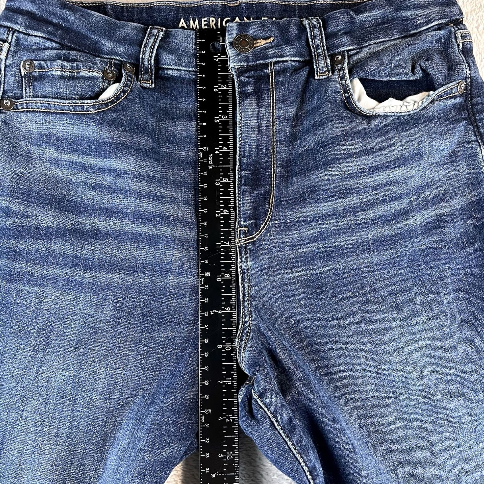 American Eagle Outfitters American Eagle Outfitters Jeans Women Flared 8 Regular Blue Denim High Rise 31in Inseam Size 30" / US 8 / IT 44 - 6 Thumbnail