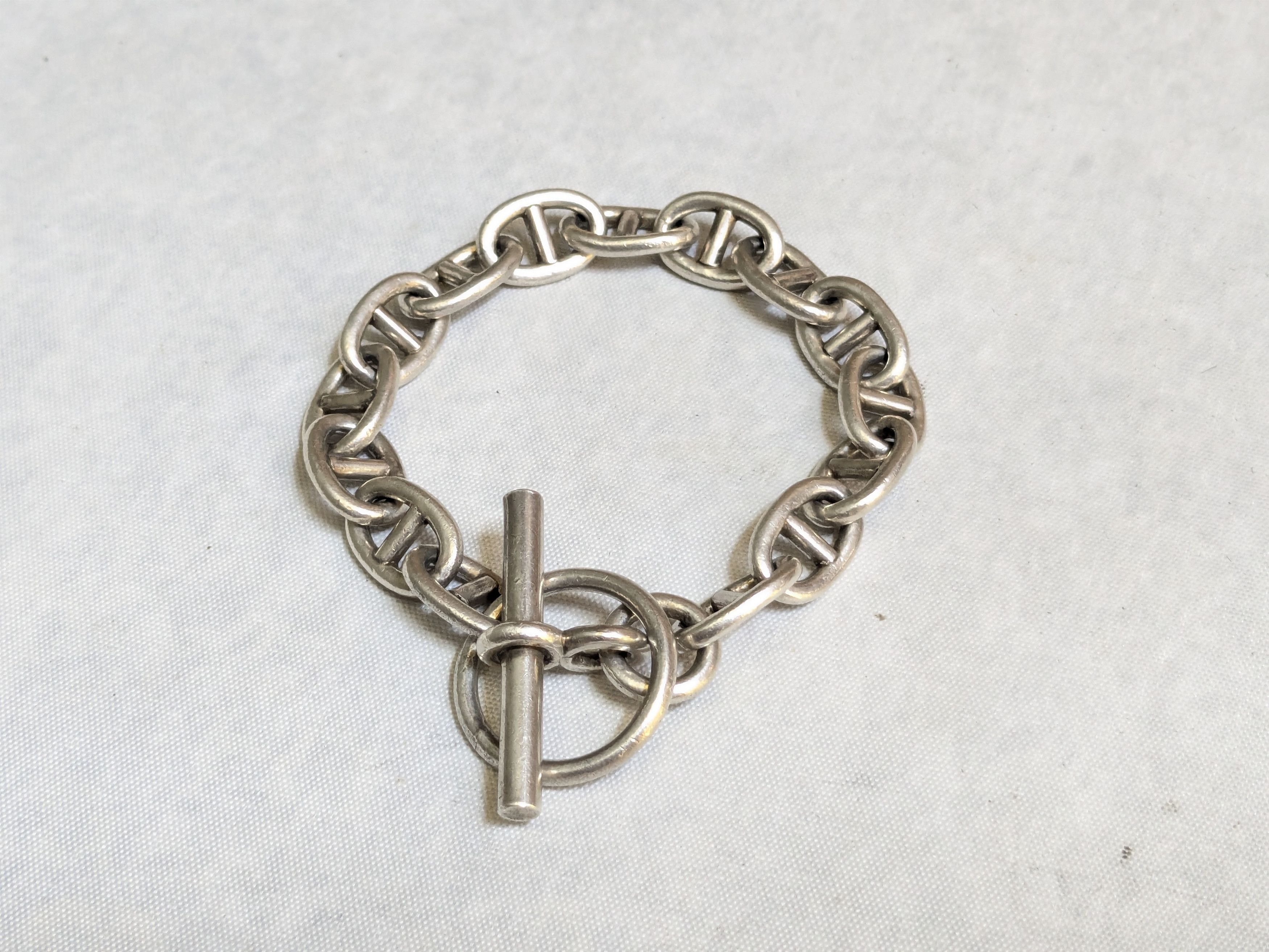 Jewelry Vintage Taxco Sterling Silver Bracelet Anchor Mariner 7.75" Size ONE SIZE - 4 Thumbnail
