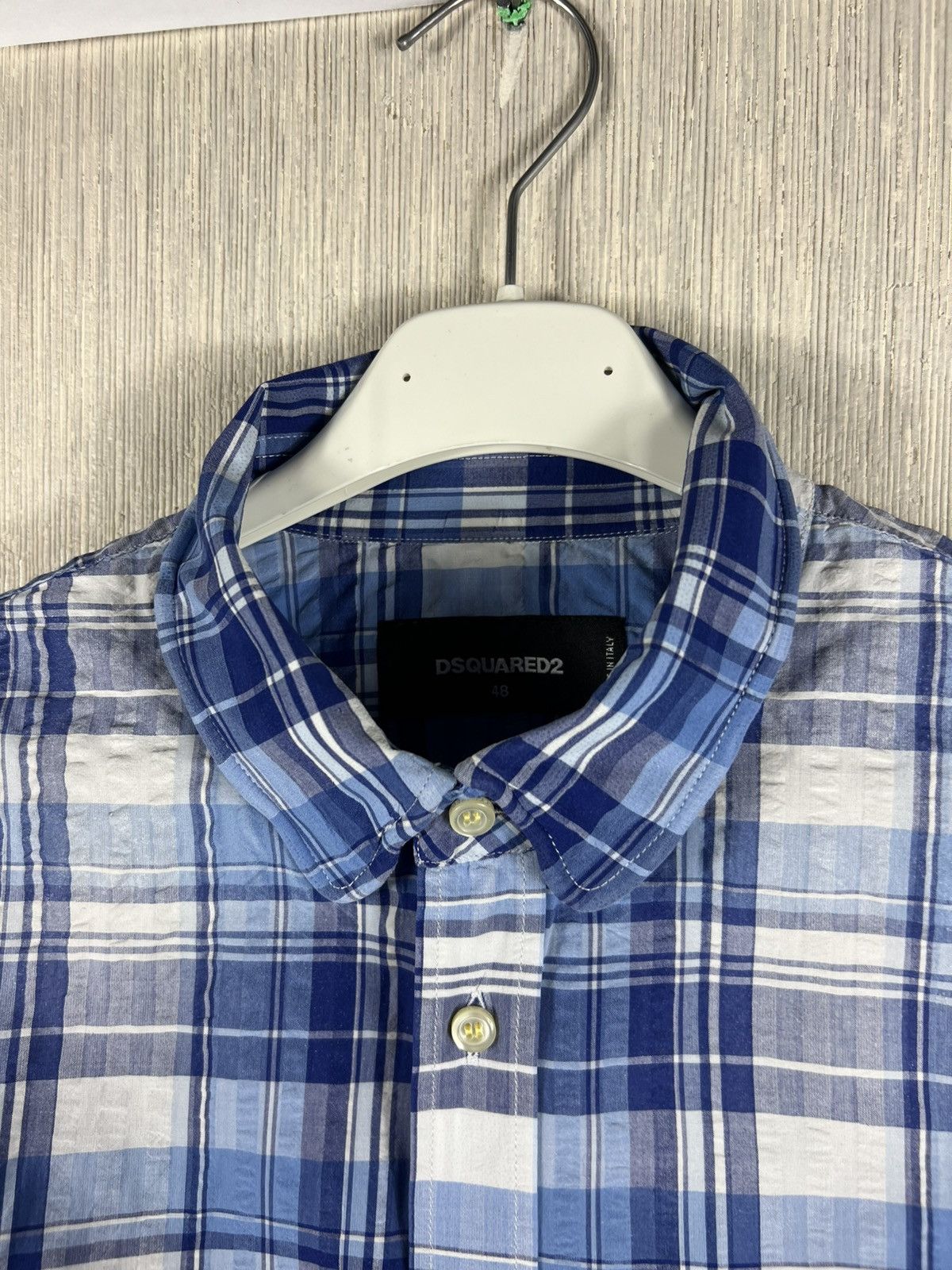 Dsquared2 Dsquared2 checked shrunk shirt plaid stiff cuffs and collar Size US M / EU 48-50 / 2 - 14 Thumbnail
