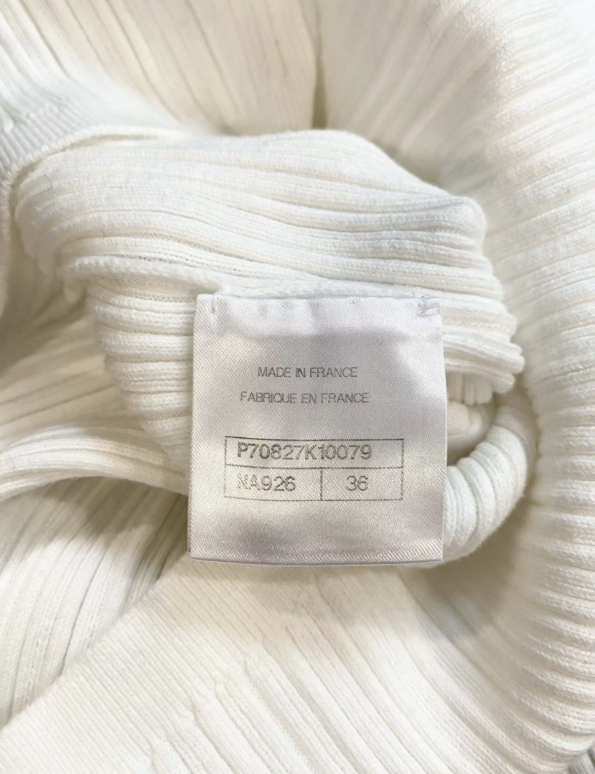 Chanel Chanel F36 White Logo Knit T-Shirt J33 Size XS / US 0-2 / IT 36-38 - 5 Thumbnail