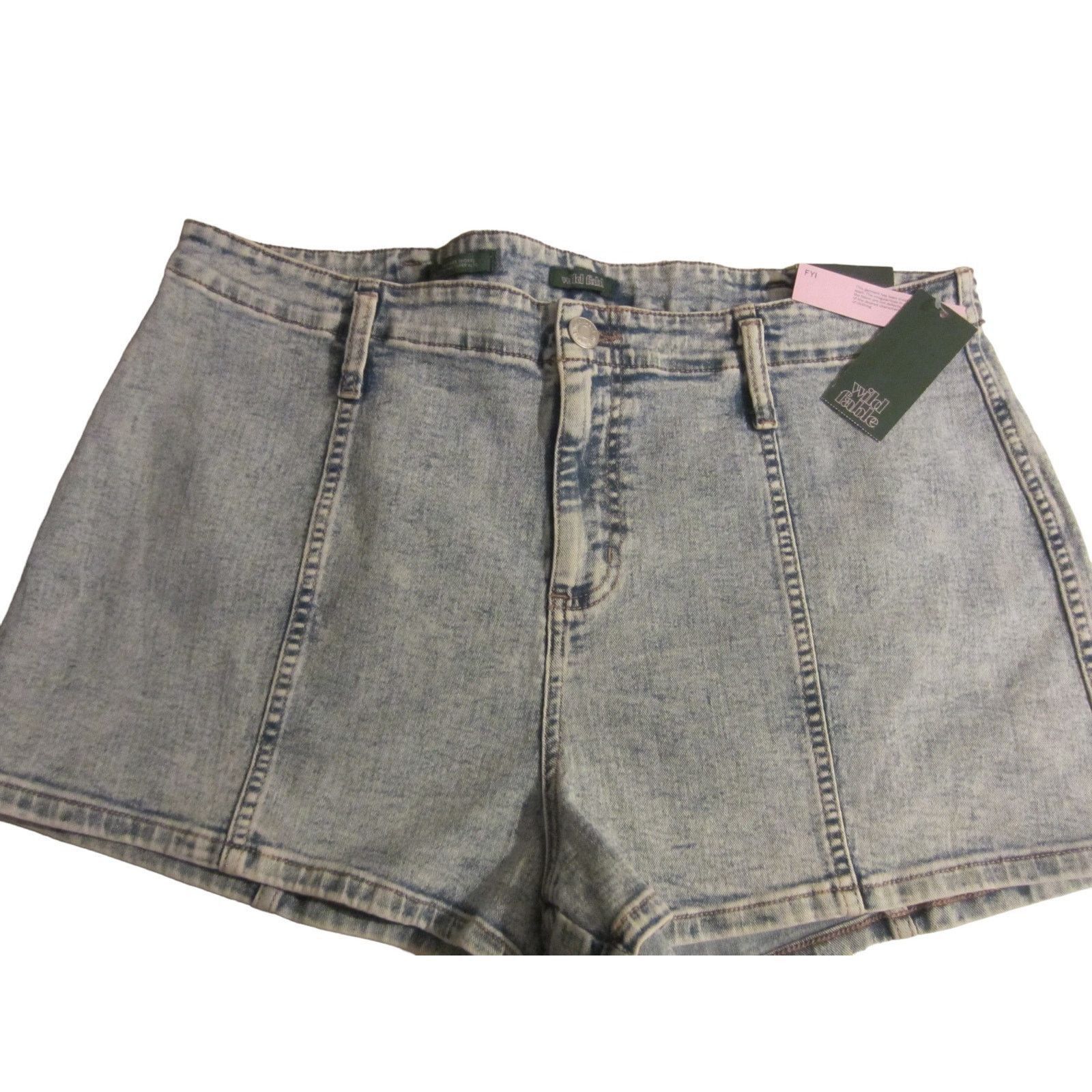 Other Y2K Streetwear Light Wash Denim Super High Rise Shorts 16 Size 38" / US 16 / IT 52 - 3 Thumbnail