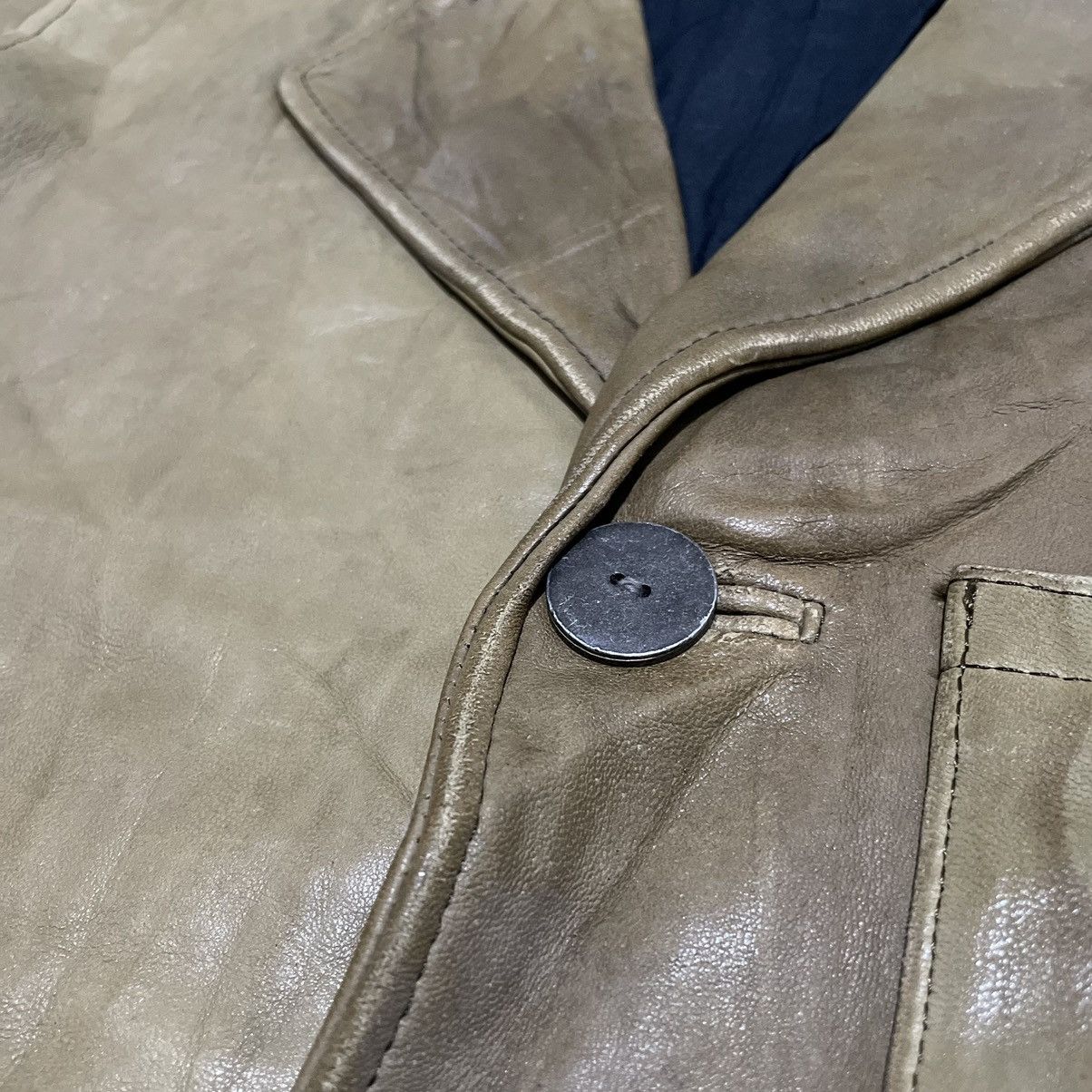 Isamu Katayama Backlash Isamu Katayama Blacklash Blazer Bleach Color Leather Jacket Size US L / EU 52-54 / 3 - 4 Thumbnail