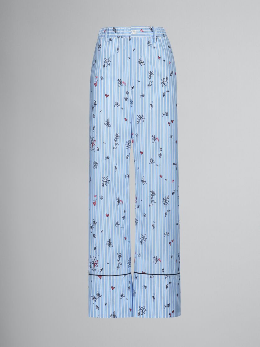 image of Marni O1W1Db10524 Pyjama Trousers In Light Blue, Women's (Size 34)