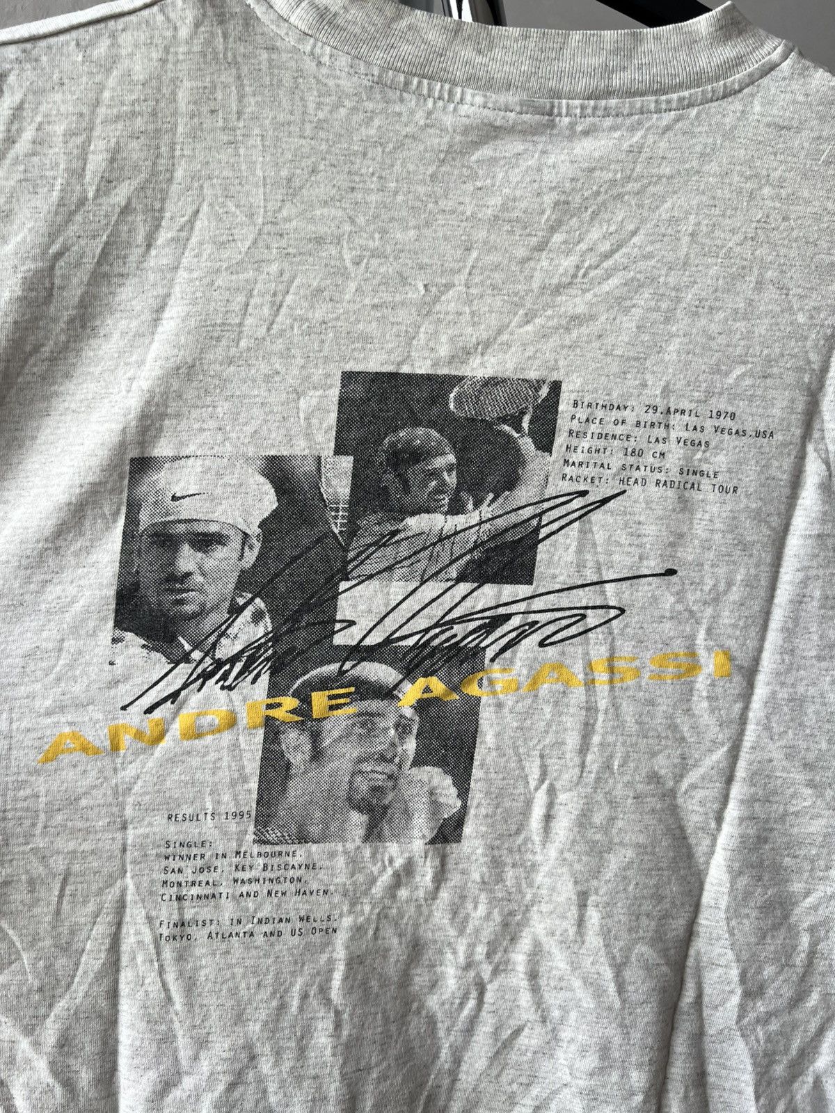 Vintage 90’S Andre Agassi US Open vintage t shirt Size US M / EU 48-50 / 2 - 12 Thumbnail