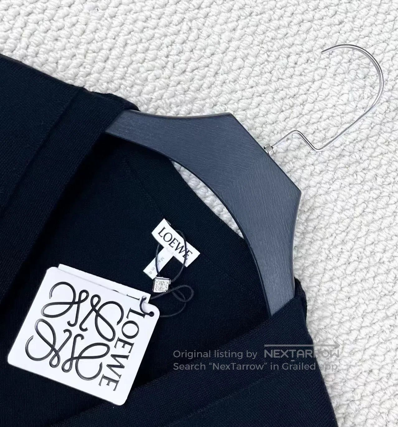 Loewe Loewe Black Wool Embroidered Logo Cardigan. Size US S / EU 44-46 / 1 - 4 Thumbnail