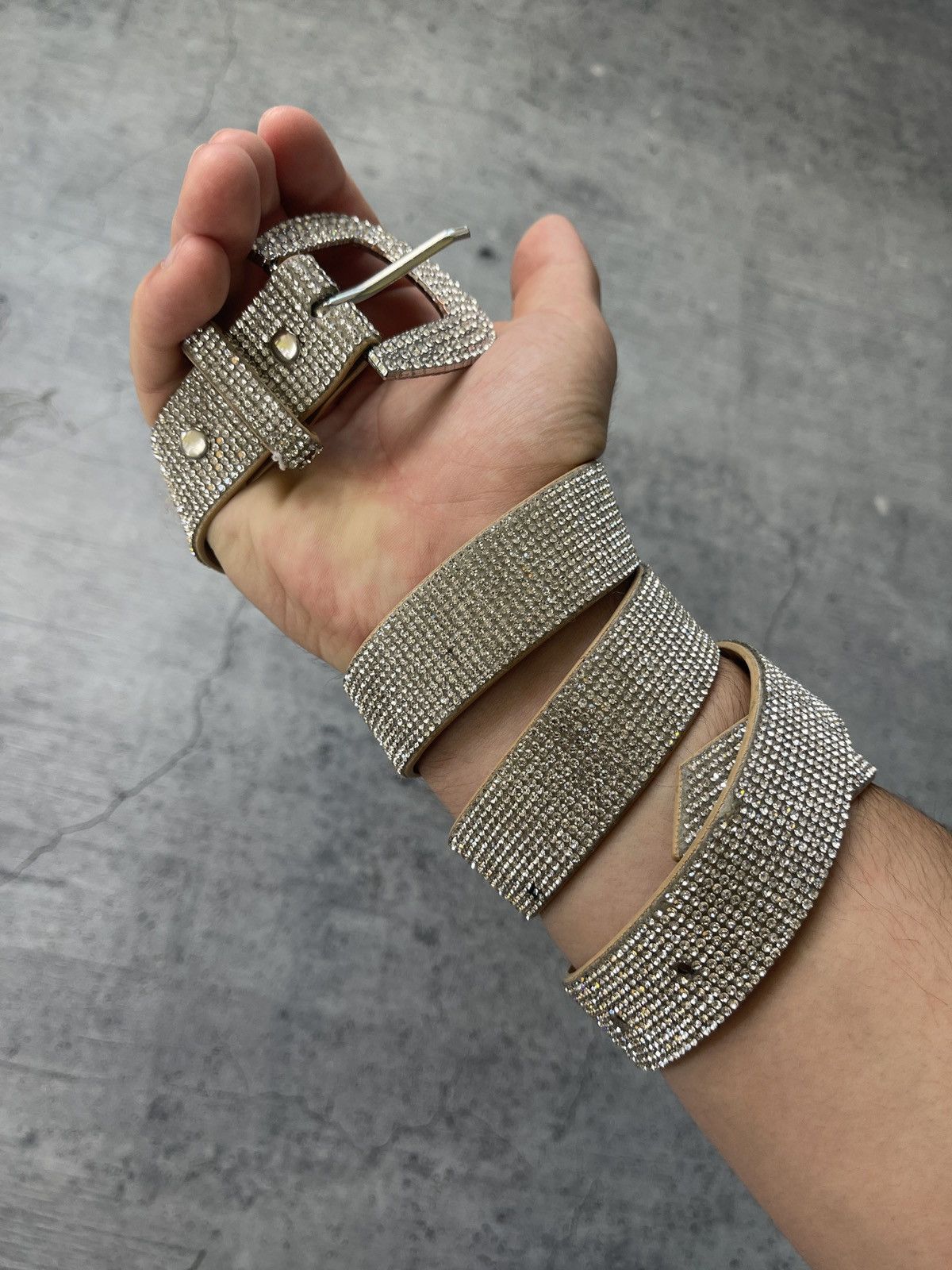 Designer Vintage Avant Garde Cross Ice Big Logo Y2K Belt Size ONE SIZE - 4 Thumbnail