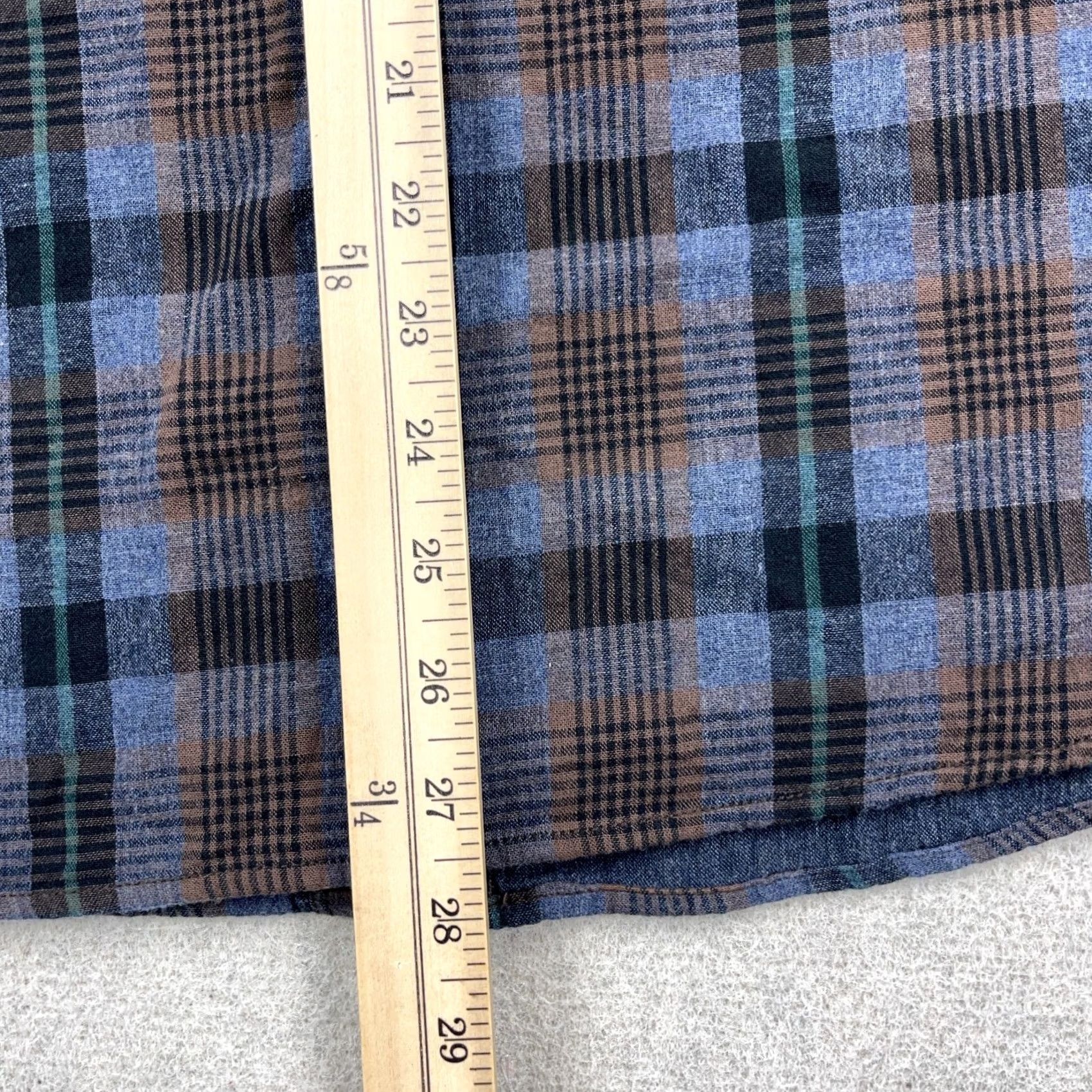 Carbon2Cobalt Carbon 2 Cobalt Shirt Men Large Blue Plaid Button Up Cotton Dress Casual Camp Size US L / EU 52-54 / 3 - 6 Thumbnail