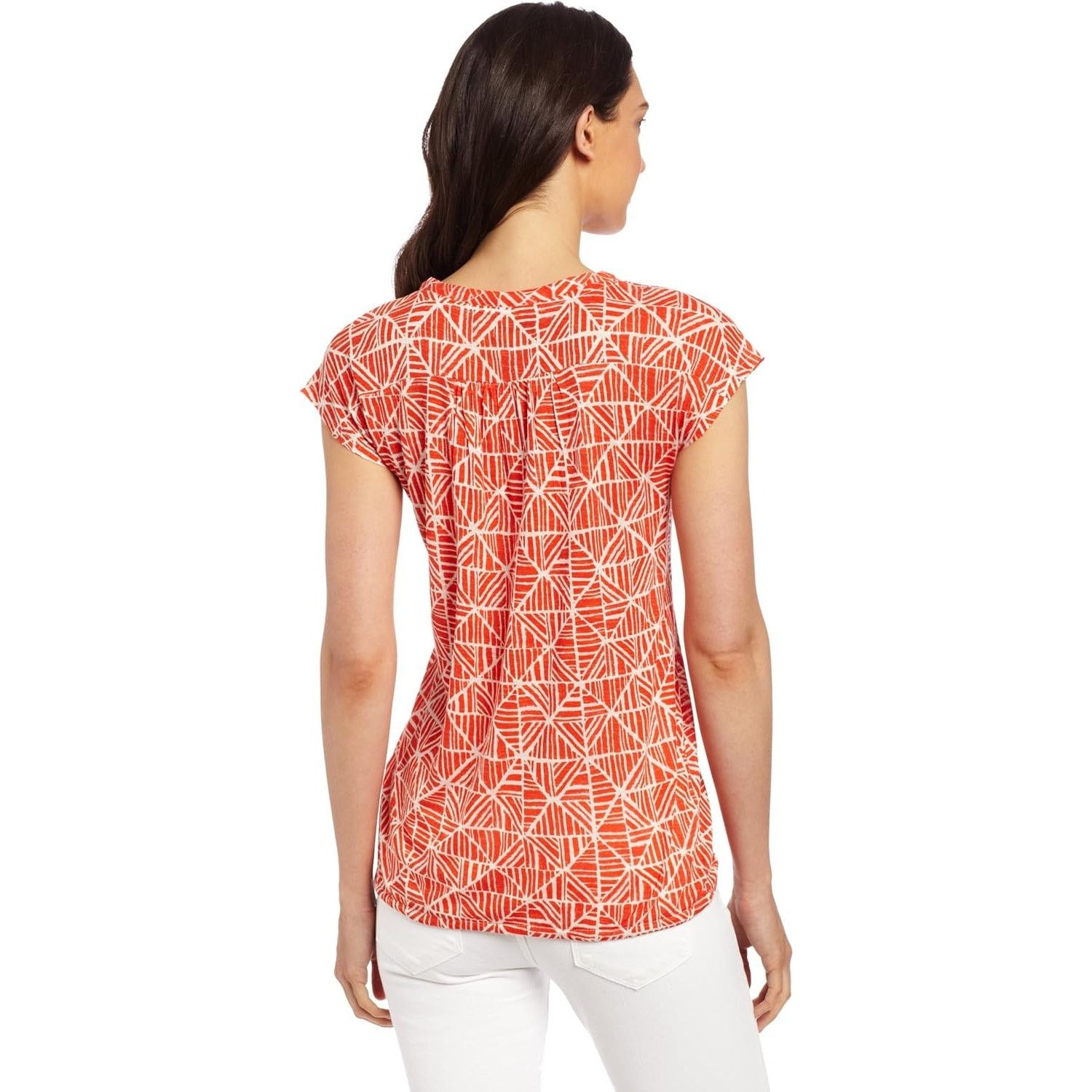 Lucky Brand Lucky Brand Marny Mosaic Tile Top Orange White Womens Medium Size M / US 6-8 / IT 42-44 - 9 Thumbnail