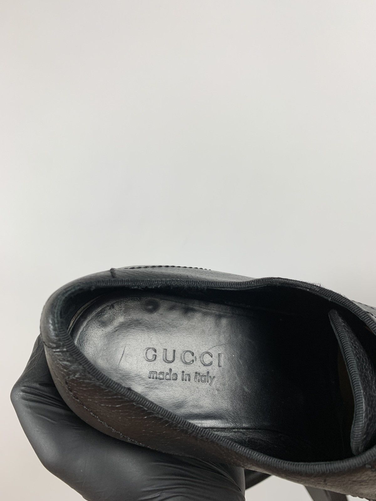 Gucci Gucci Black Leather Oxford Shoes Size US 8 / EU 41 - 22 Thumbnail