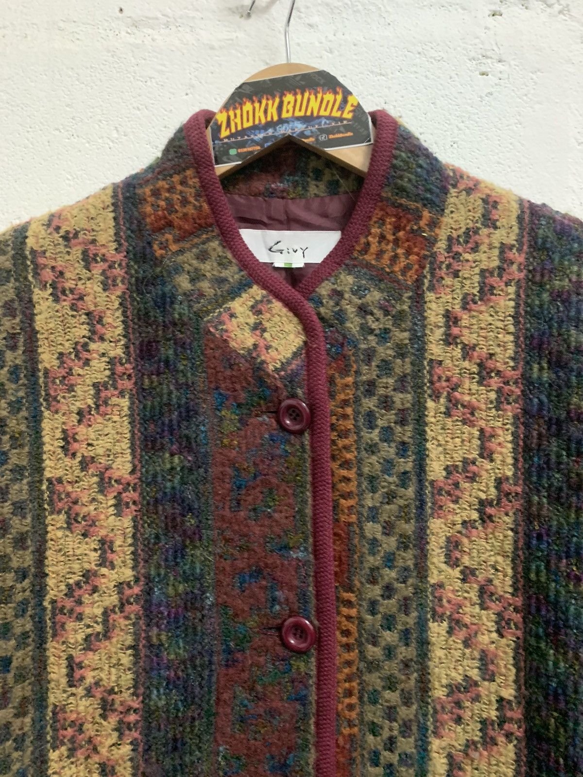 Japanese Brand × Vintage Vintage Givy Multicolour Coogi Style Knitwear Wool Size US XL / EU 56 / 4 - 6 Thumbnail