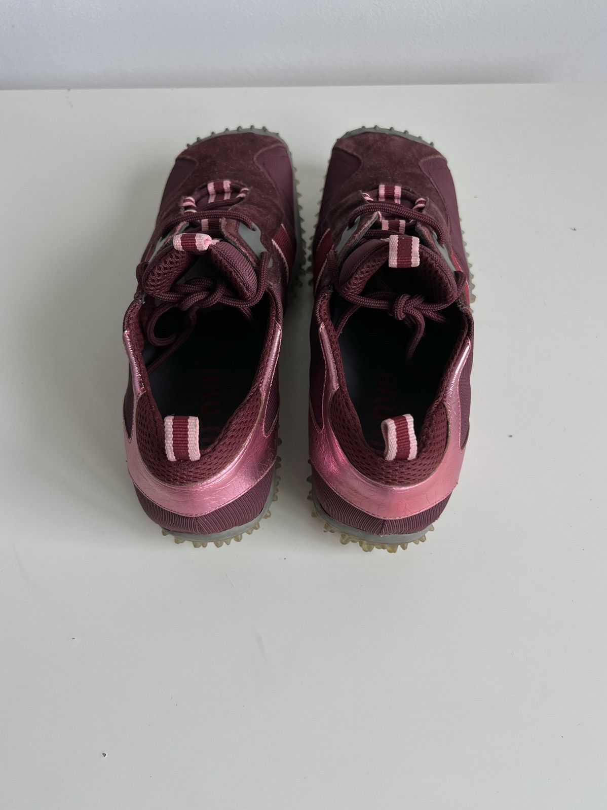 Miu Miu 🔥Iconic F/W99 MiuMiu Square Toe Bubble/Spike Sole Sneakers Size US 10 / IT 40 - 13 Thumbnail
