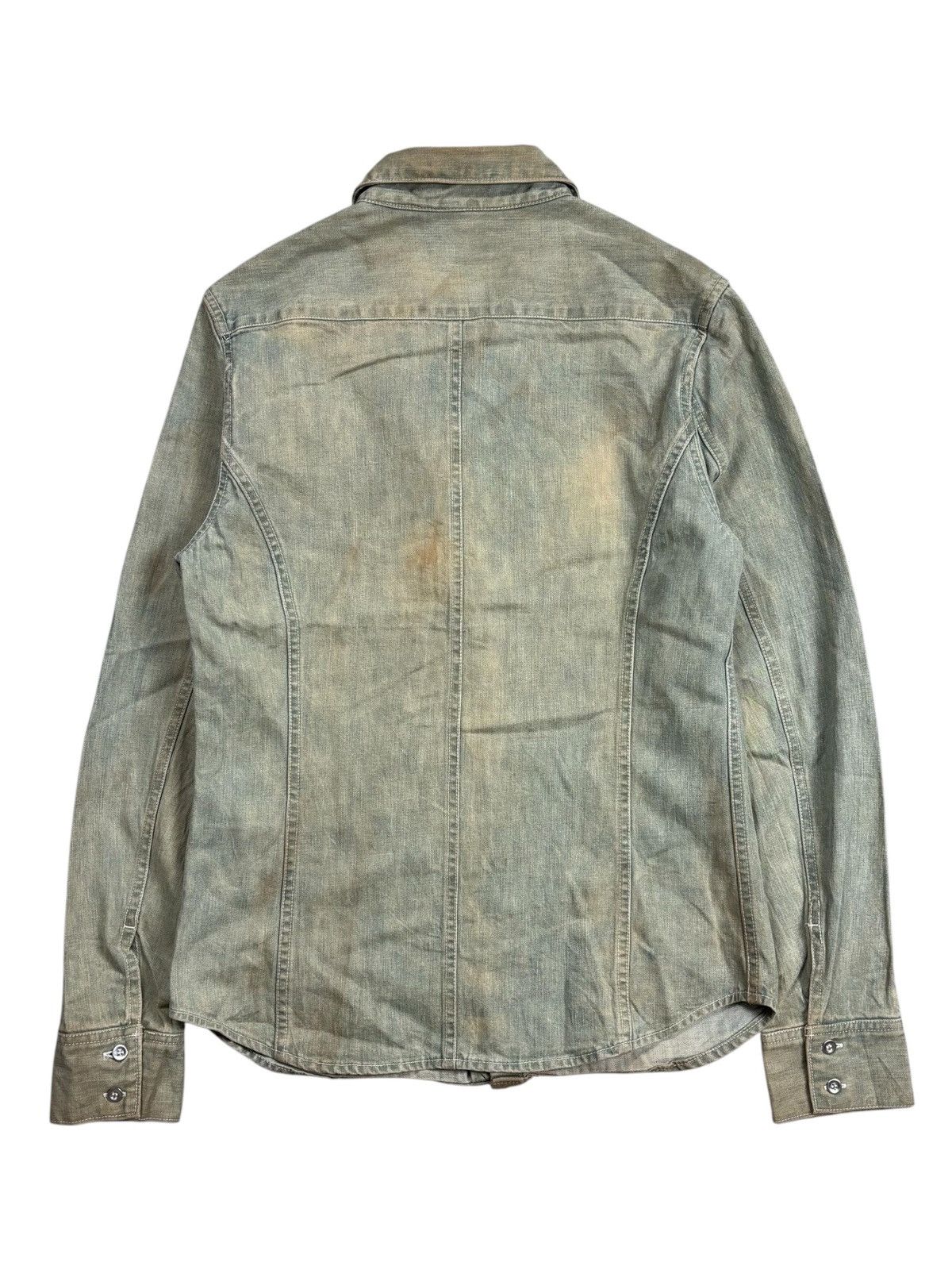 2000s Hym - Mud Wash Hook And Eye Shirt