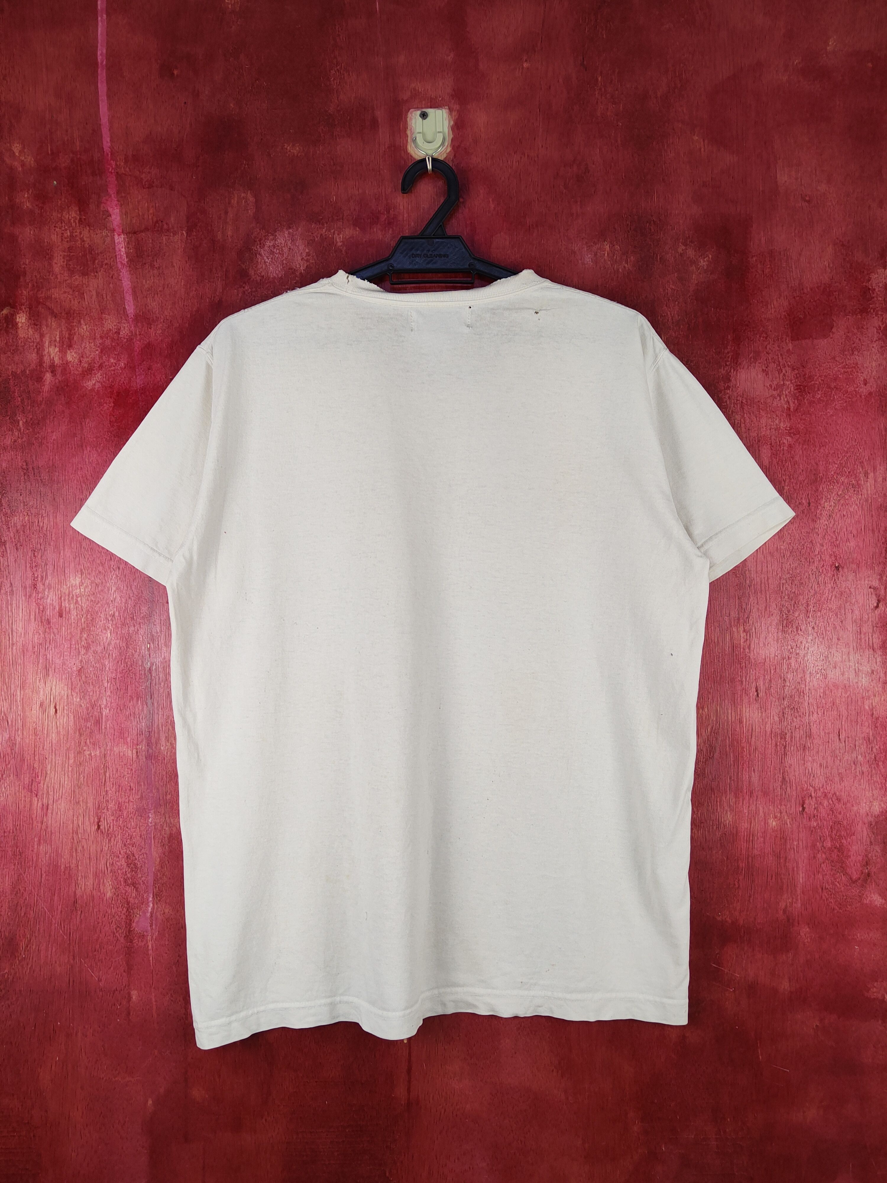 Japanese Brand North No Name White distressed ripped T-Shirts #S2046 Size US L / EU 52-54 / 3 - 10 Thumbnail