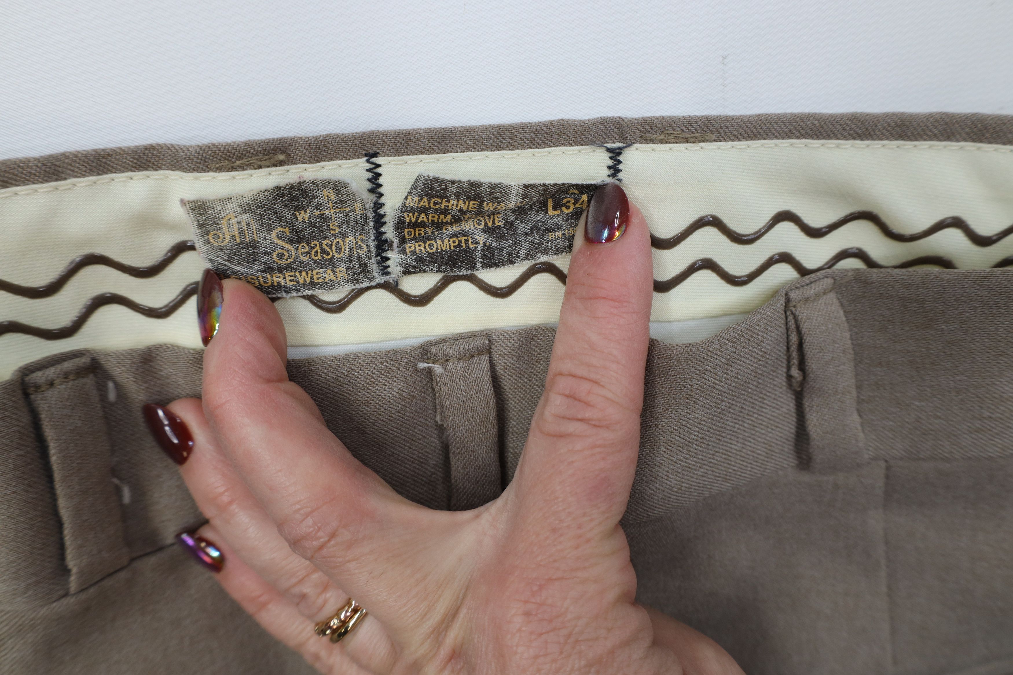 Vintage Vintage 70s Streetwear Flared Wide Leg Chino Pants Beige USA Size US 29 - 7 Thumbnail