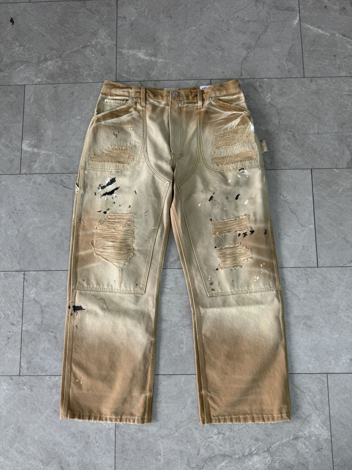 Gallery Dept. Gallery Dept Branko Carpenter Denim Jeans Tan Size US 33 - 1 Thumbnail