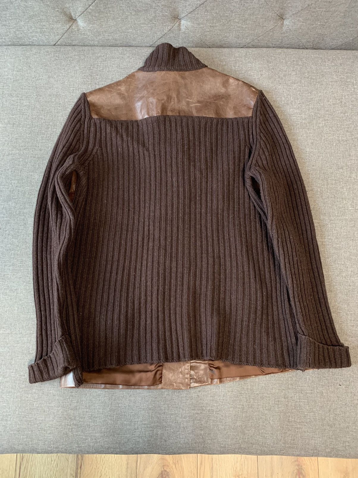 Marina Rinaldi Marina Rinaldi Japan Leather and Knitted Jacket Size S / US 4 / IT 40 - 6 Thumbnail