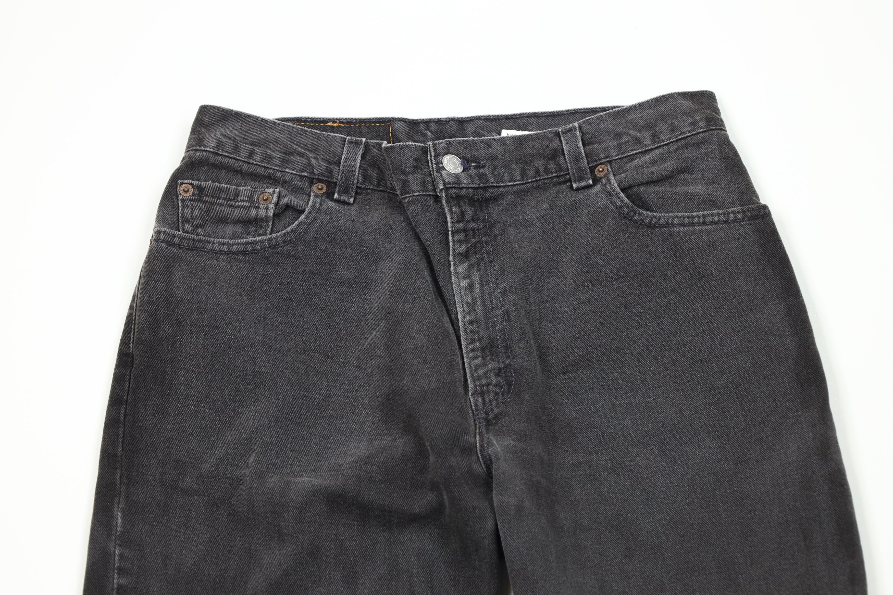 Levi's Vintage Y2K 2001 Levis 550 Tapered Leg Jeans Black USA Size 36" / US 14 / IT 50 - 2 Thumbnail
