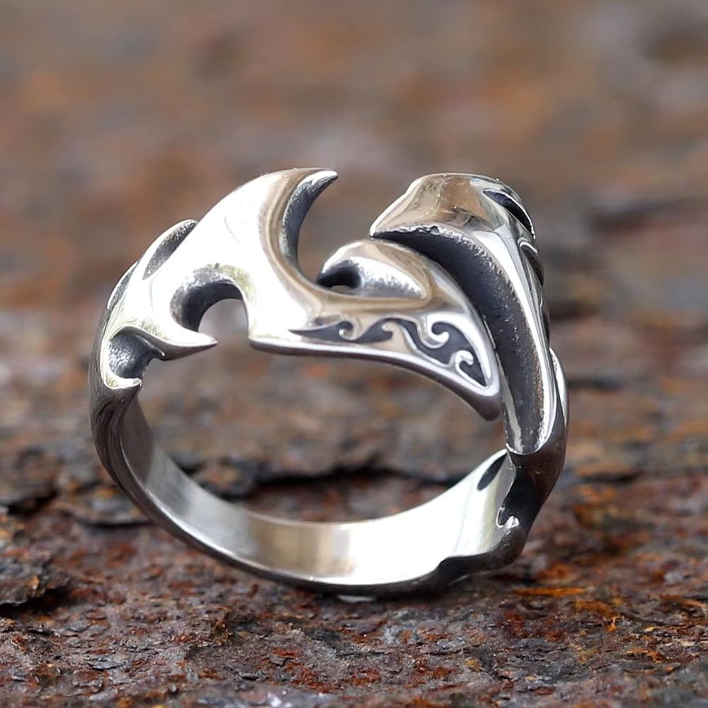 Jewelry Flame Retro Hip Hop Rings Size ONE SIZE - 6 Thumbnail