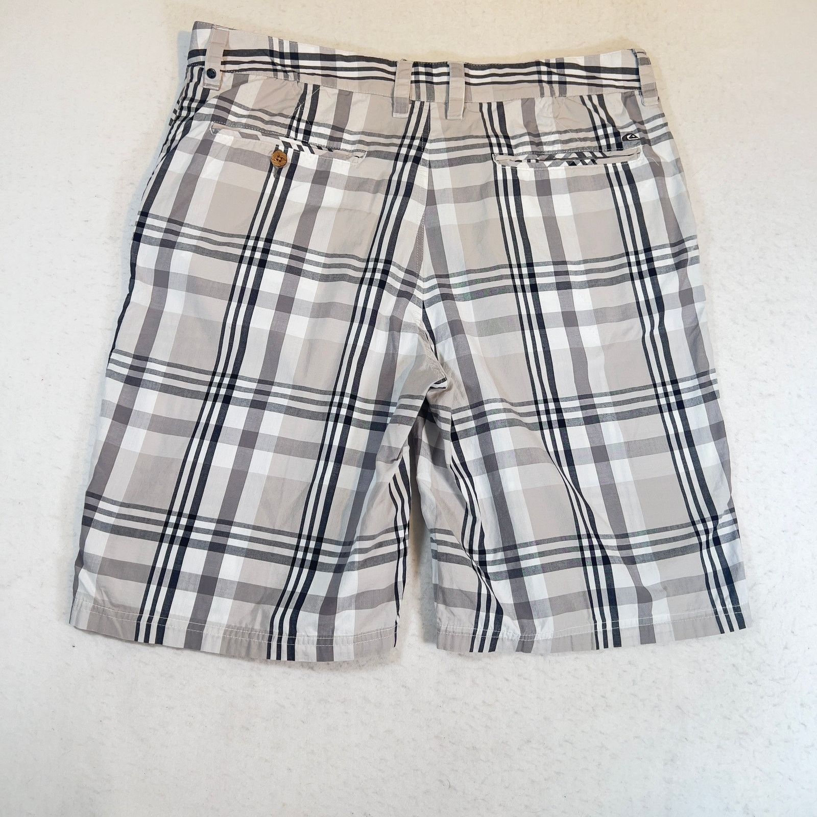 Quiksilver QuikSilver Edition Hybrid Short Men Cotton Black Grey Plaid Size US 36 / EU 52 - 5 Thumbnail