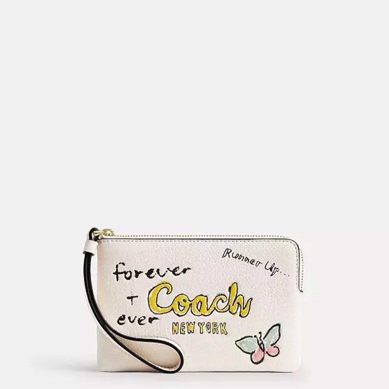 Coach NWT Coach Pebbled Leather Corner Zip Wristlet Sketch CAQ54 Size ONE SIZE - 5 Thumbnail