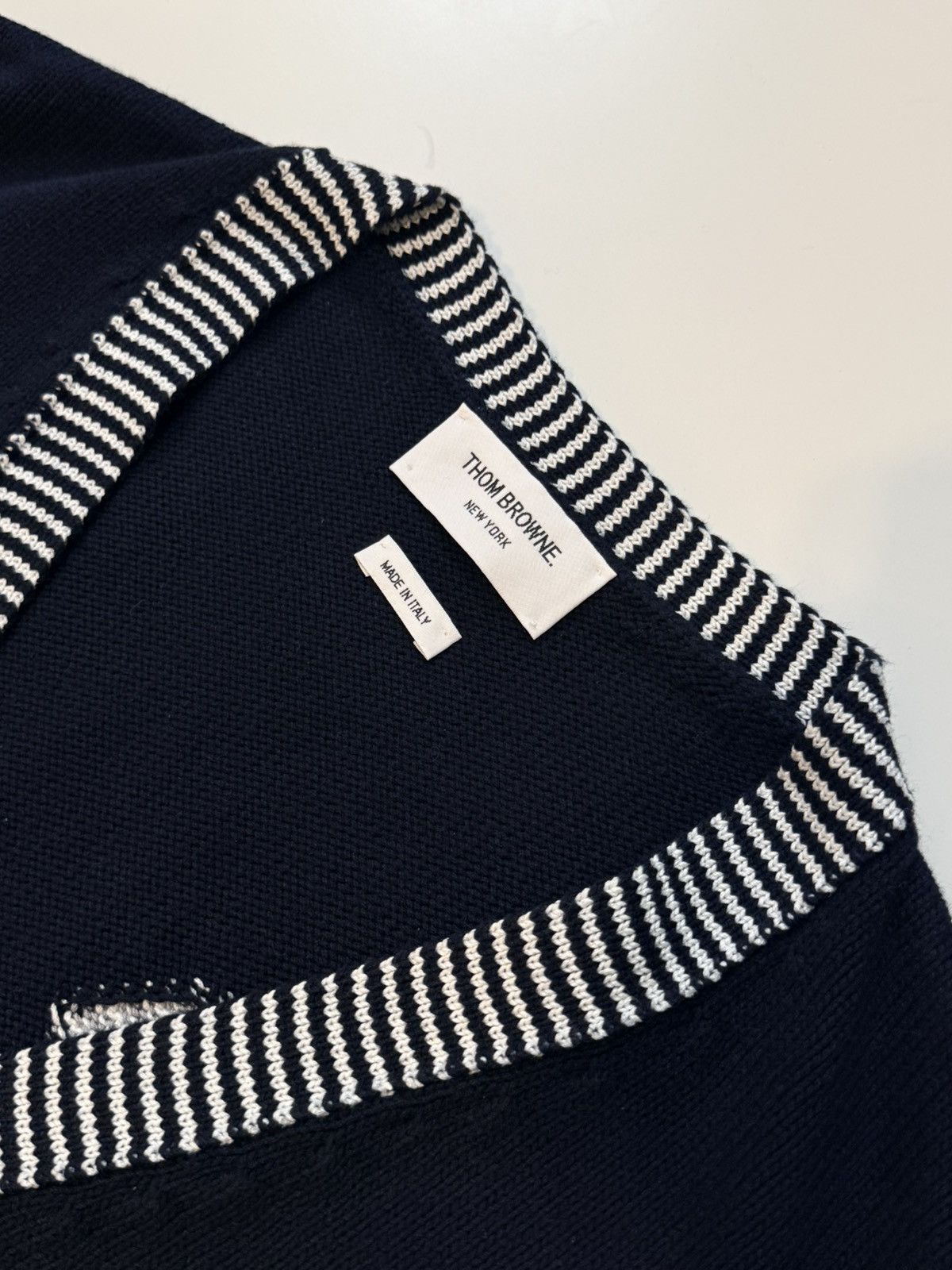 Thom Browne Thom Browne Men’s Hector Intarsia Cotton Cardigan Size US M / EU 48-50 / 2 - 6 Thumbnail