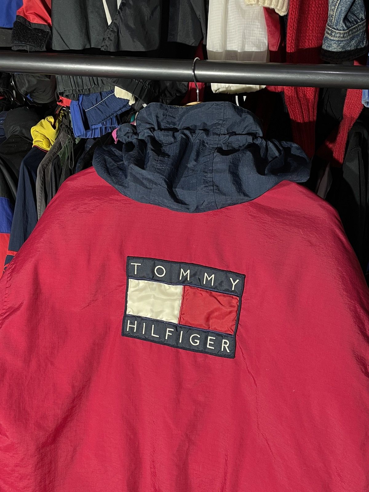 Tommy Hilfiger × Vintage Puffer Tommy Hilfiger Vintage 90’s Big Logo Reversible Size US XL / EU 56 / 4 - 3 Thumbnail
