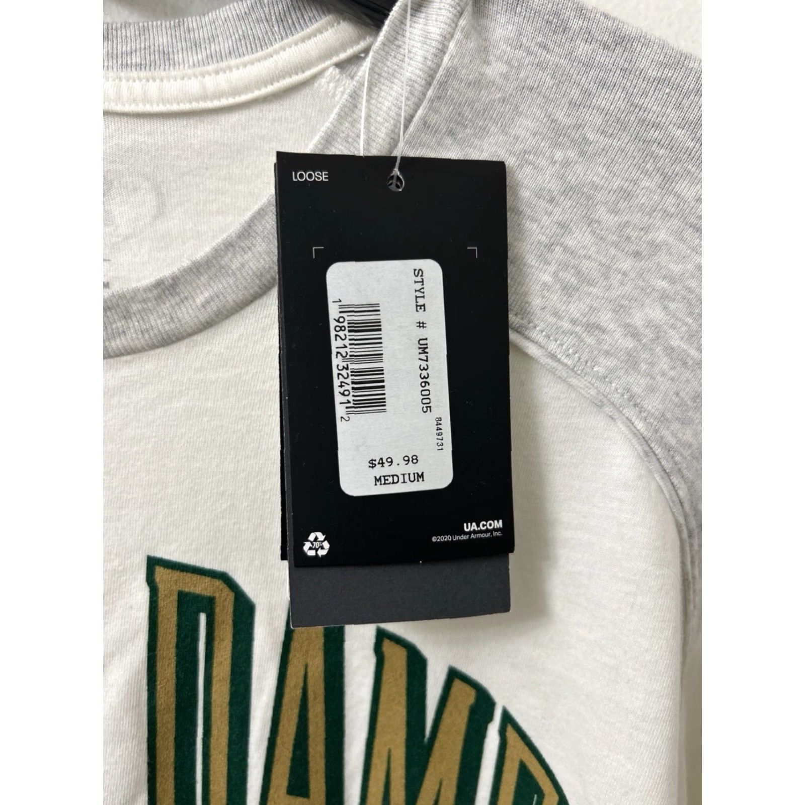 Under Armour Under Armour Shirt Mens Medium Beige Notre Dame Loose Fit L/S NWT MSRP 50 Size US M / EU 48-50 / 2 - 4 Thumbnail