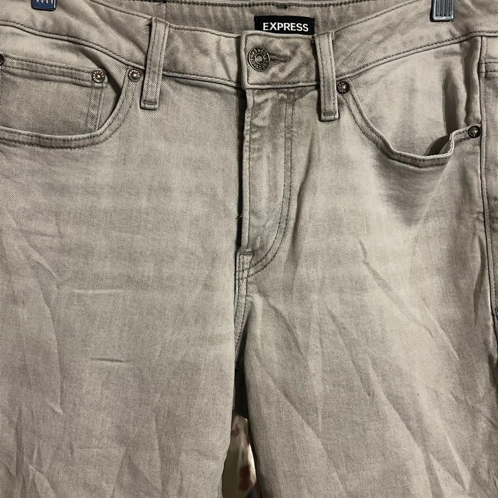 Express EXPRESS Women's Skinny Jeans W30 L30 Light Gray Faded Wash Size 30" / US 8 / IT 44 - 6 Thumbnail